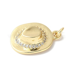 Латунные микропаве прозрачные подвески с фианитом&nbsp;ZIRC-I071-11G