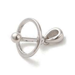 Антикоррозийное покрытие родием 925 стерлинговый серебряный медальон в форме планеты с застежкой-молнией&nbsp;LS-STER-NH0001-55B-P