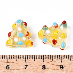 Рождественская тематика ручная работа лэмпворк неровные бусины&nbsp;X1-LAMP-G142-06B