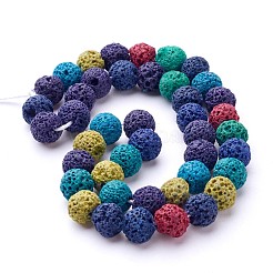 Бусы из натуральной лавы&nbsp;X-G-D053-8mm-1