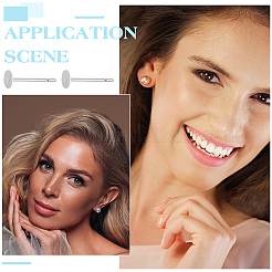 1000 шт. серьги-гвоздики из нержавеющей стали 304&nbsp;STAS-ME0001-50C