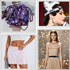 Отделка блестками из полиэстера&nbsp;OCOR-WH20012-79B