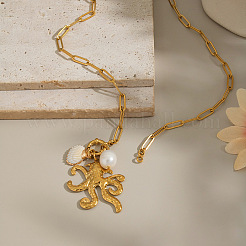 Ожерелья с подвесками в виде осьминога из нержавеющей стали 304 PQ8106