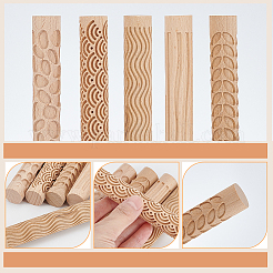 5 шт. Деревянная скалка 5-х видов&nbsp;BAKE-AR0001-01
