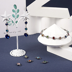 34 шт. 17-цветные соединительные звенья из нержавеющей стали 304 со стразами&nbsp;STAS-TA0002-21