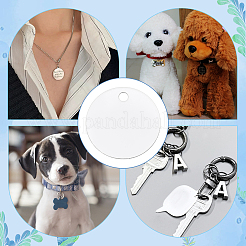 30 шт. пустые двухсторонние алюминиевые подвески с термопереносом&nbsp;DIY-BC0012-89B