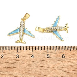 Латунные микропаве прозрачные подвески с фианитом&nbsp;KK-H254-10G