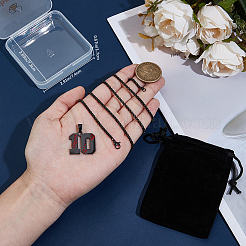 667 ожерелья из нержавеющей стали с цепочкой-коробкой&nbsp;NJEW-BBC0001-35B-EB