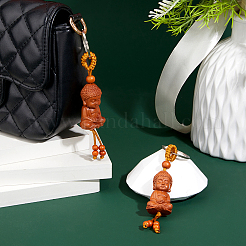 2шт брелок в виде статуи Будды из дерева KEYC-FH0001-64