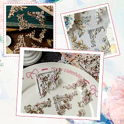 6 набор 6-х цветных бумажных наклеек с угловыми темами&nbsp;DIY-SP0005-61