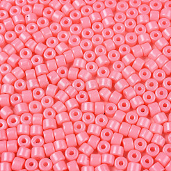 Непрозрачный стеклянный бисер с краской для выпечки&nbsp;SEED-T008-02H