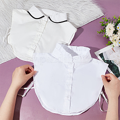 2 шт. 2 съемных воротника для рубашки из нейлона&nbsp;AJEW-GA0006-18