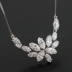 Ожерелья с подвеской из кубического циркония в виде цветка для женщин&nbsp;FS-WG57113-01