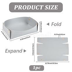 Складная корзина для хранения из искусственной кожи&nbsp;AJEW-WH20010-62C