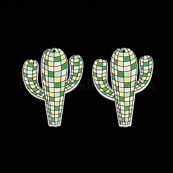 Акриловые подвески в клетку тартан с принтом&nbsp;OACR-T028-04B