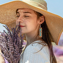 Набор для изготовления прямоугольных сережек своими руками&nbsp;DIY-TA0005-81