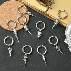 14 шт. 7 стиля подвески для обуви в виде птичьего черепа из сплава&nbsp;HJEW-CJ00037