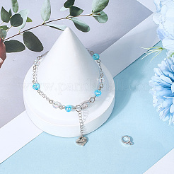 2 шт. 925 кольца-затвора из стерлингового серебра с родиевым покрытием&nbsp;STER-SC0001-50