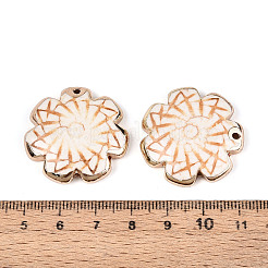 Подвески-цветы из синтетического говлита&nbsp;TURQ-T004-25B