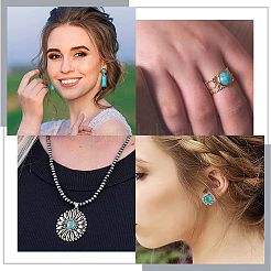 Окрашенные синтетические бирюзовые кабошоны&nbsp;TURQ-SC0001-05B