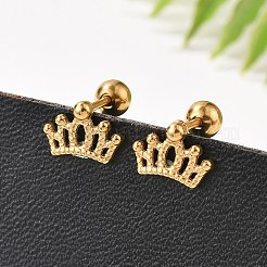 Серьги-гвоздики из нержавеющей стали 304&nbsp;STAS-E502-04G-01