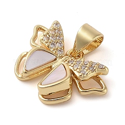 Латунные микропаве прозрачные подвески с фианитом&nbsp;KK-I712-53B-G