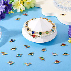 24 шт. 8-х цветные подвески-соединители из нержавеющей стали&nbsp;STAS-TA0003-29