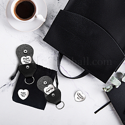 Набор памятных монет из нержавеющей стали с двусторонней гравировкой в виде сердца&nbsp;AJEW-GL0002-01I