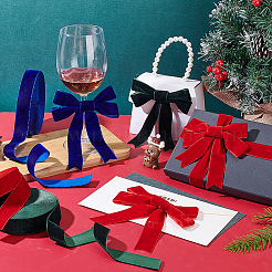 3 рулон двухцветной односторонней бархатной ленты OCOR-GA0002-40