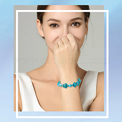 734шт 12 стиля окрашенные синтетические бирюзовые бусины&nbsp;TURQ-BM0001-02