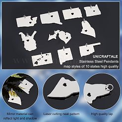 10 шт. 10 подвески из нержавеющей стали 201&nbsp;STAS-UN0036-64