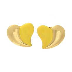 Серьги-гвоздики в форме сердца из нержавеющей стали 304&nbsp;LS-EJEW-A130-01G-02