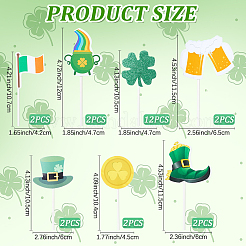 День святого патрика клевер бумажные украшения для торта&nbsp;AJEW-WH20022-29A