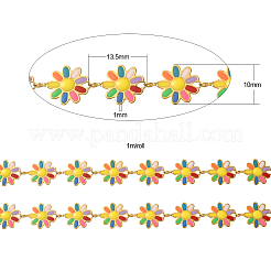 Эмалированные цепочки с цветком ромашки&nbsp;CHS-CJ0001-33