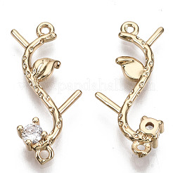 Соединители из латуни с микрочастицами и кубическим цирконием&nbsp;KK-R111-037