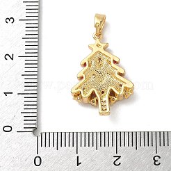 Рождественские латунные подвески с микропаве из фианита&nbsp;LS-KK-K305-07A-01