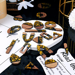 20 шт. подвески из смолы и белого дерева в двух стилях&nbsp;RESI-TA0002-67B