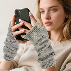 Нарукавники из акриловых волокон для женщин и девочек&nbsp;AJEW-WH20128-018B