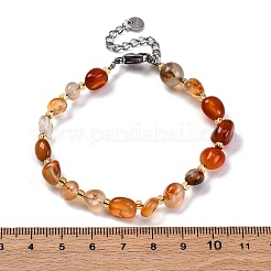 Женские браслеты из натурального сердолика из бисера&nbsp;G-P563-07P-17