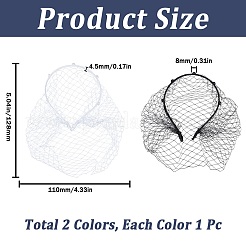 2 шт. 2 цвета свадебная жемчужная сетчатая фата тканевые резинки для волос&nbsp;MRMJ-GF0001-50B