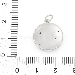 Латунные микропаве прозрачные подвески с фианитом&nbsp;KK-G522-30P