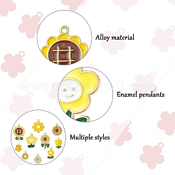 30шт 10 стиля подвески из сплава с эмалью&nbsp;ENAM-YW0005-36