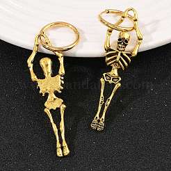 Серьги-кольца из сплава скелетов&nbsp;LS-EJEW-Z132-01AG