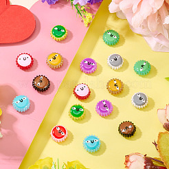 18 шт. 9-х цветные стеклянные бусины с эмалированным покрытием&nbsp;LAMP-TA0001-93