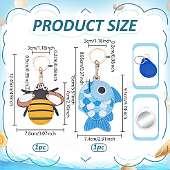 2 шт. 2 стиля защитных чехлов из искусственной кожи с защитой от потери&nbsp;AJEW-NB0008-58