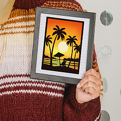 Трафареты для резки углеродистой стали тема кокосовой пальмы&nbsp;DIY-WH0309-1313