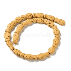 Нити бусин из натуральной лавы G-O126-01A-08