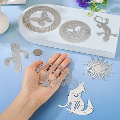 9 шт. 9 стиля 201 звенья соединительные подвески из нержавеющей стали&nbsp;STAS-TA0005-41