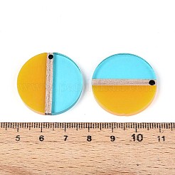 Подвески из прозрачной смолы и дерева&nbsp;RESI-T057-84