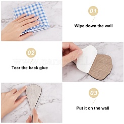 Набор туалетных знаков из дерева&nbsp;AJEW-WH0043-57